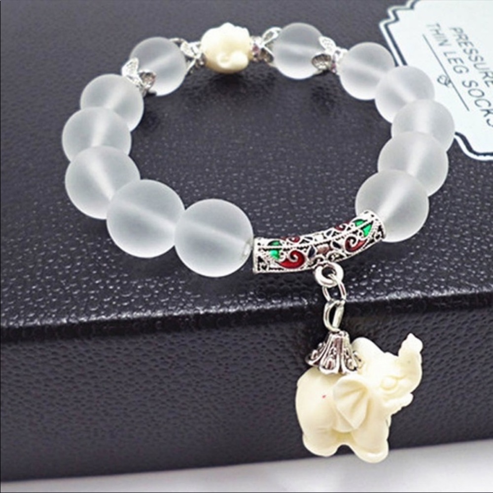 Good luck Elephant & Crystal Bracelet